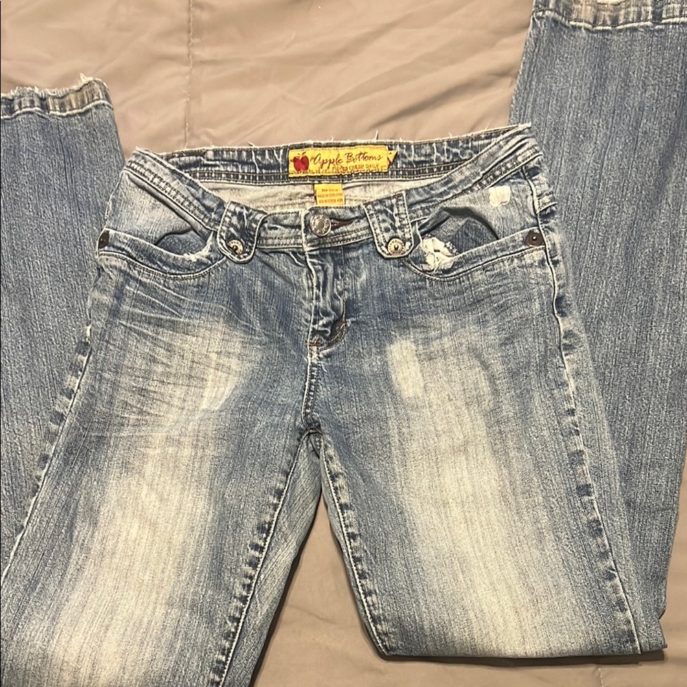 Apple Bottoms Blue Flare Wide Leg Jeans